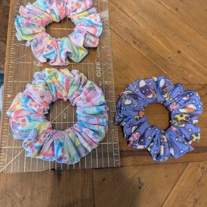 Colorful Easter Pink And Purple Kids Scrunchies Set